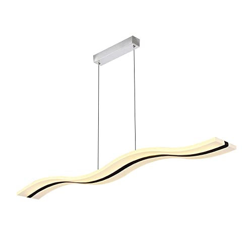 Lustre à suspension LED vagues au design épuré pour intérieur contemporain