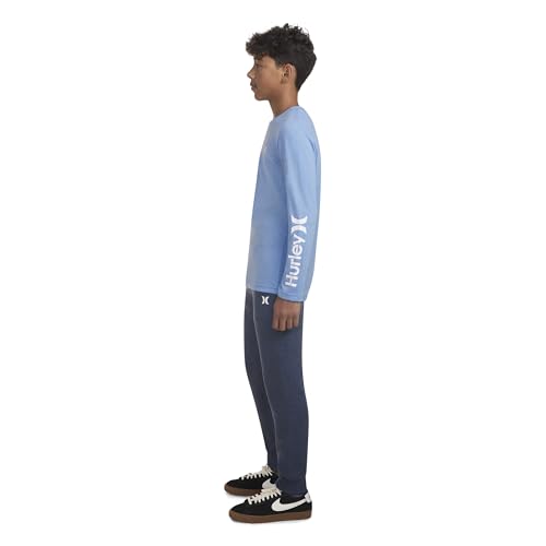 Image of Hurley boys Long Sleeve Soft Basic Cloud Slub T-shirt and Shorts 2-piece Outfit Set