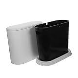 MUCKLILY Cubos de Basura con Tapa Prensa Superior Contenedor Plástico Resistente para Baño Cocina y Oficina Diseño Compacto para Estrechos Funcional y Decorativo