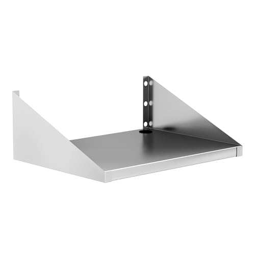 HOCCOT Stainless Steel Microwave Shelf Wall Mount, Commercial 430 Steel Metal Rack, Heavy Duty 150...