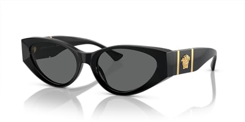 Versace Woman Sunglasses Black Frame, Dark Grey Lenses, 55MM