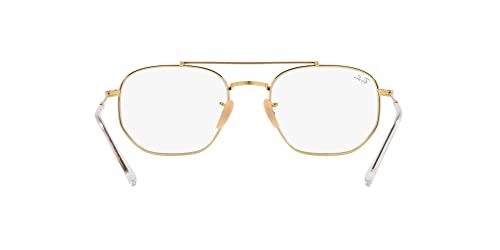 Image of Ray-Ban Unisex Sunglasses Gold Frame, Brown Lenses, 54MM