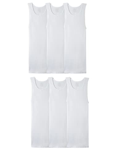 Débardeurs homme Fruit of the Loom 3XL absorbants et extensibles lot de 6 blancs