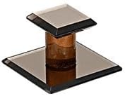 C.R. LAURENCE SMPB4 CRL Bronze Acrylic Stick-On Small Mirror Pull - 1-3/4 Square