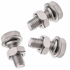 4mm x 15mm (1.5 cm) thread length Stainless Steel hexagonal Head bolt,nut & washer 202 Grade - 3 Nos-image-11