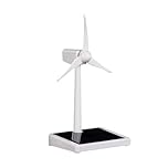 Solar Powered Windmill Model - Wind Turbine Generator - Decoration Ornament Science Teaching Tool Experiment Device for Garden Home