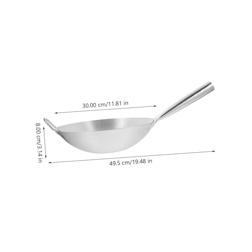 Wok de acero inoxidable PRETYZOOM 1pc sin antiadherente miniatura 5