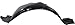 Evan Fischer Fender Liner Front, Driver and Passenger Side Compatible with 2011-2013 Hyundai Elantra Plastic Material, Set of 2, (2) Fender Liners - HY1249125, HY1248125