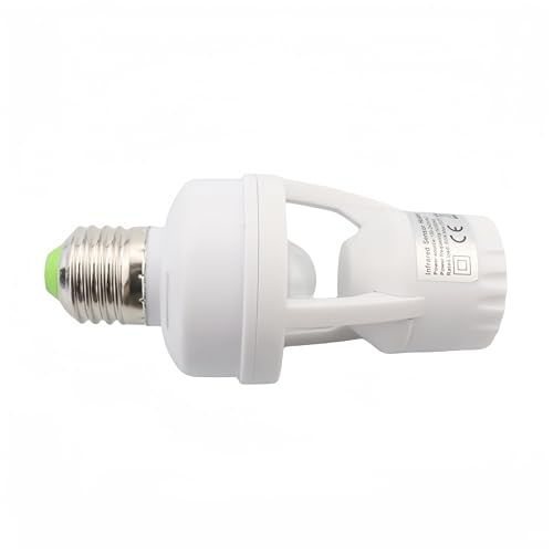 Benkpakzhipen BK1015 Pir Motion Sensor Light Socket E26/E27 Screw In Smart Lamp Bulb Holder Adapter Auto On/Off Motion Activated Sensor Dusk And Dawn Light Control Suitable thumb #5