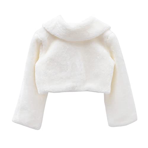 2 Pcs Children Winter Tippet Sleeve Cape Winter Coats for Christmas Dress Wedding Dress up Girl Jacket Plush Winter Cape White/8962
