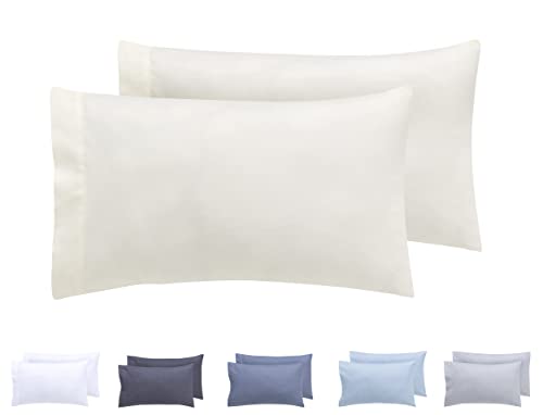 Todocama Lot de 2 Housses de Coussin en Microfibre Extra Douce et hypoallergéniques. Lot de 2 - 30 x 50 cm Beige Cover