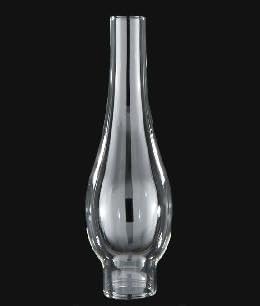B&P Lamp® 1 5/8 Inch by 8 1/2 Inch Clear Glass Lamp Chimney for Vintage and Antique Style Lighting