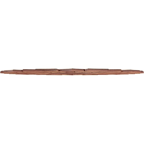 Image of Ekena Millwork 18 inchOD x 6 3 /8 inchID x 3 /8 inchT Augustus Wood Fretwork Pierced Ceiling Medallion, Walnut