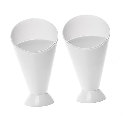 CIYODO 5pcs Salad Cup French Fry Dipper Charcuterie Cups Spit Cup Charcuterie Containers Chip Cone Dish Popcorn Container Formula Dispenser Sauce Cup Holder Ketchup Container White