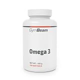 GymBeam Omega 3 Olio di Pesce in Comode Capsule, Integratore Salutare di Acidi Grassi Insaturi con Alto Contenuto di EPA e DHA, Contribuisce alla Funzione Cardiaca e Cerebrale, Vitamina E (120 cps)