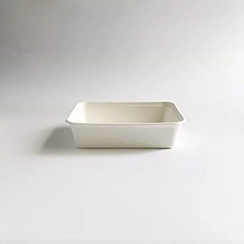Sugarcane Chip Tray 19.5x14.5cm Pack of 50 White Compostable Food Tray for Takeaways, Festivals, Carnivals, Cafes, BBQs, Parties, Events & Picnics Cover