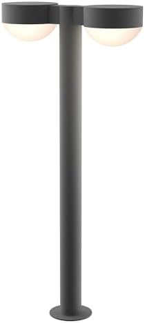Sonneman 28In. Led Double Bollard Gray , SON7308.PC.DL.74-WL