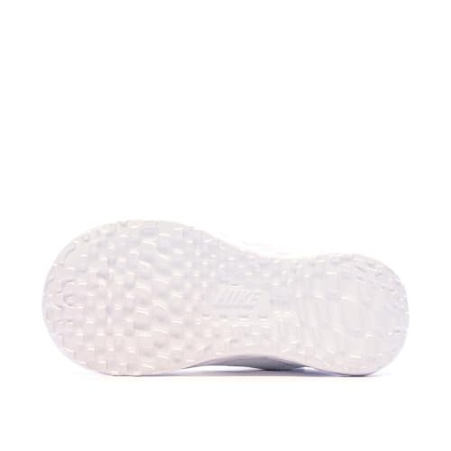 Baskets Nike Revolution 6 enfant blanches : chaussures de course souples et légères - 5