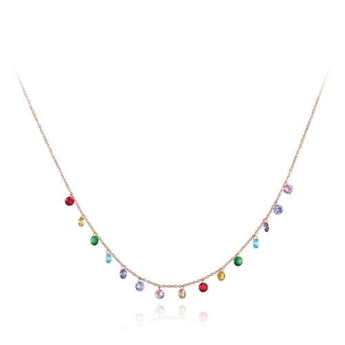 Pendentif chaîne plage style bohème en cristal coloré, idée cadeau mixte N19125R