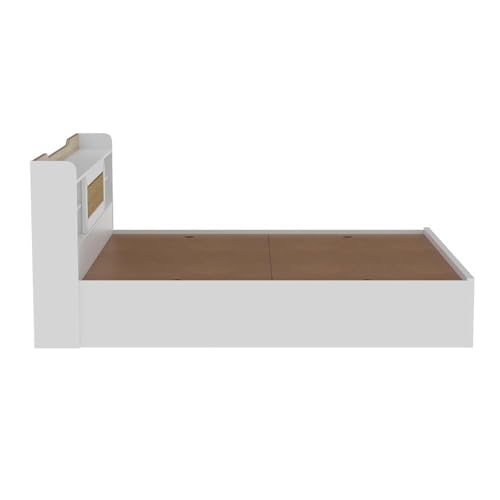 Image of Wakefit Bed | 3 Yr Warranty | King Size Bed, Comes with Storage Box, Noise-Free, Density: 680-750 kg /m, Termite & Borer Resistant, Fits Mattresses Up to 8 inches (Halos 78 x 72 - Frosty White)