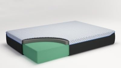 Signature Design by Ashley Full Size Chime Elite 12 Inch Plush Green Tea & Charcoal Gel Memory Foam Mattress with Micro Cool Cover