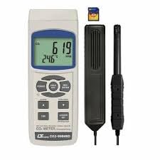 Portable Real Time Datalogger Type CO2 (Range: 0 to 6,000 ppm), Temperature & Humidity Meter for Theatre, Auditoriums, Workplace, Amphitheatre | Model: Lutron CO2-9904SD