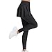 Women's Yoga Legging with Skirts Slim Fit Solid Color Butt Lifting Yoga Pants Breathable Elastic Fashion Casual Sports Pant