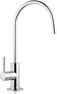iSpring GA1-B 6.5"x11" 14oz Solid Brass Heavy Duty Water Filter Designer Faucet, Fits Most Reverse Osmosis Units - EU Style High-Spout, Luxury Chrome