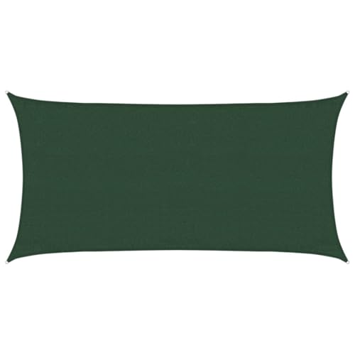 vidaXL Vela Parasole 160 g/m² Verde Scuro 3x6 m in HDPE