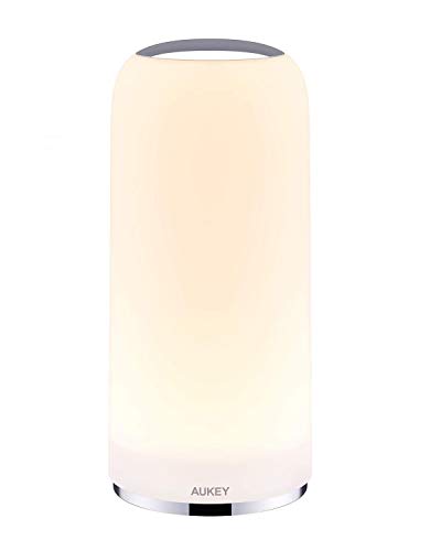 AUKEY Bedside Lamp Touch-Sensitive Table Lamp with Dimmable Warm White Light and Lighting
