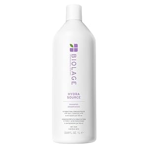 Biolage Shampoo, HydraSource Hydrating Shampoo for Dry Hair, With Aloe, Nourishing and Moisturizing, Weightless Shampoo, Silicone Free, Paraben Free, Vegan, Packaging May Vary