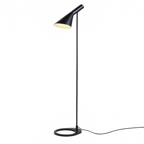 BarcelonaLED Lámpara de Pie Diseño Moderno Metal Nórdico Negro con Casquillo E27 con Cabeza Ajustable Interruptor de Pie para Suelo Salón Habitación Estudio