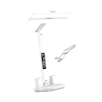 MYADDICTION Reading Lamp Eye Caring Stand Light Adjustable Decor Multifunction Desk Lamp Clock
