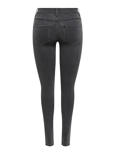 ONLY Damen Onlrain Life Reg Skinny DNM Noos Jeans, Dark Grey Denim, XL / 30L EU