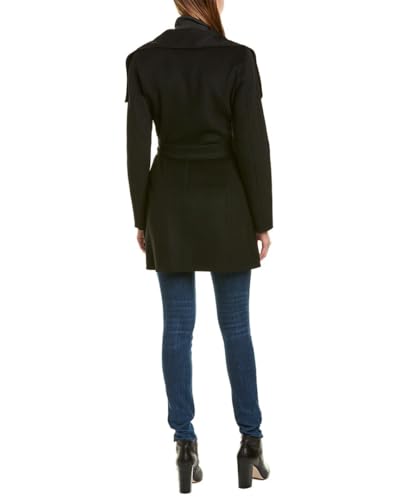 Image of TAHARI Women's Double-faced Luxury Soft Wool Blend Peacoat- Wrap Wool Coat With Removable Belt