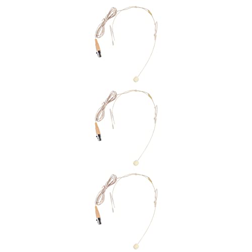 Holibanna Headset de Microfone de Microfone 3Pcs Mic XLR 3 PIN Direcional Ear Fone de Ouvido de Micr