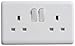 Price comparison product image DETA VC1209S 13A 2 Gang Switched Socket VIMARK Curve White
