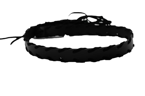 Women Bohemian Faux Leather Tie Ethnic Style Fashion Belt Hip Waist Fringes Fit M L Black3