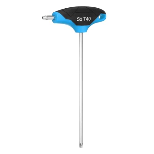 QUARKZMAN Llave Torx Con Mango En T T45 Acero S2 Doble Extremo Llave T Destornillador Torx Juego De Llaves Hexagonales Para Mantenimiento De Automóviles Y Hogar Azul Negro