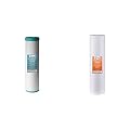 iSpring Whole House Water Filter Cartridge, Iron & Manganese Reducing Water Filter Whole House, 4.5" x 20" & FP25B High Capacity 20” x 4.5” Water Replacement Cartridge Fine Sediment Filter, 5 Micron