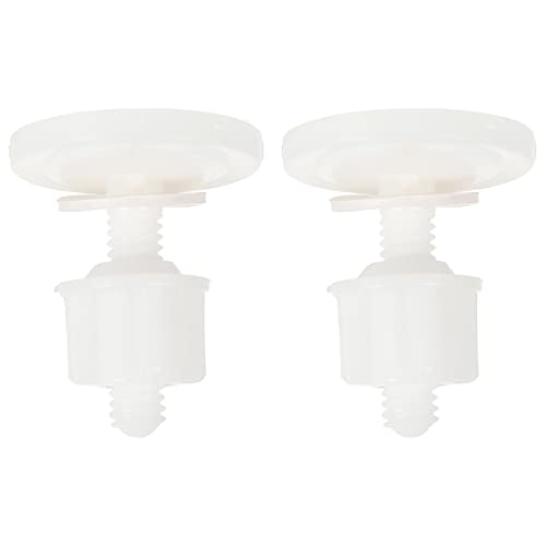 Housoutil Toilet Seat Toilet Seat Round Toilet Screws Replacement, Plastic Toilet Hinge Bolt Screws with Nuts Parts Kit, White Toilet Bolts for Fixing The Toilet Toilet Seat Toilet Seat Round