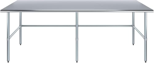 Image of 30 inchx96 inch Open Base Stainless Steel Work Table, NSF