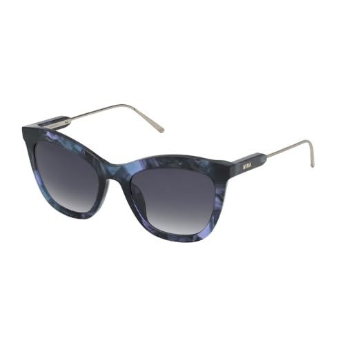 Nina Ricci Snr301 Gafas, Shiny Blue/Violet, 52 para Mujer
