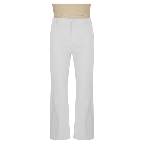 Men's Bootcut Dress Pants Stretch High Waisted Work Lounge Pant Business Office Flared Trousers with Pockets S-3XL2