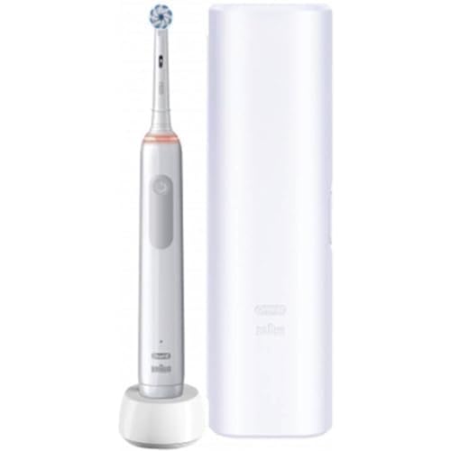 Oral-B PRO 3 3500 - Cepillo de dientes eléctrico, con 3 modos de cepillado y control visual de presión de 360° para cuidado dental, estuche de viaje, regalo hombre/mujer, diseñado por marrón, color