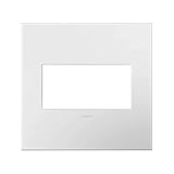 Legrand Adorne Gloss White on White Backplate, 2-Gang Wall Plate AWP2GWHW10
