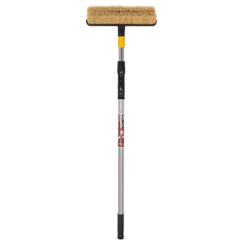 Window Cleaning Tools Window Washing Kit with Extension Pole for High Ceilings Microfiber Scrubber for Indoor Outdoor High Glass Tile Wall, Floor, Car, Screen, Windshield