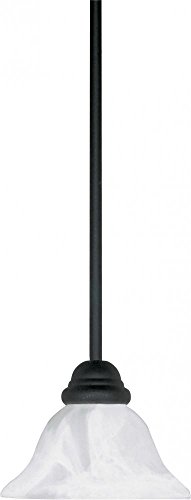 Image of NUVO 60 /386 One Light Mini Pendant, Textured Flat Black