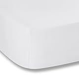 Catherine Lansfield Plain White Polycotton Fitted Sheet 200 x 200 cm
