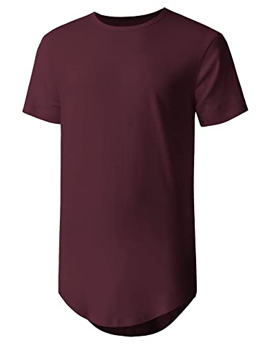 Hat and Beyond Men's Hipster Droptail Longline Tee